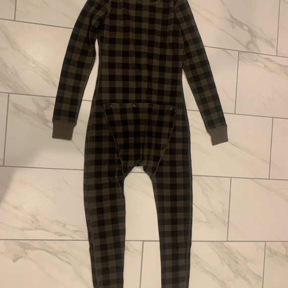 Jockey Men’s Waffle Union Suit Onesie With Buttoned Rear Flap - Size Small - Picture 2 of 8